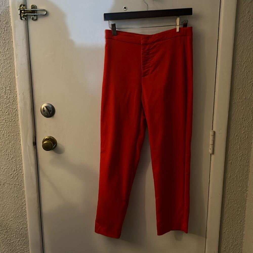 Zara Woman Red Trouser Pants S Corporate Siren Dopamine Tomato Girl Rainbowcore